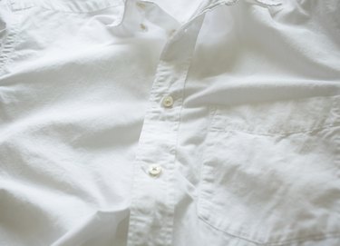 Placket front of cotton shirt