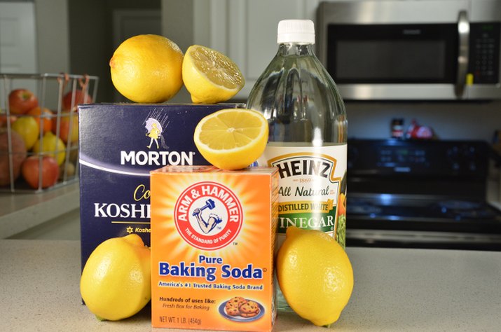 An image of products on a counter.