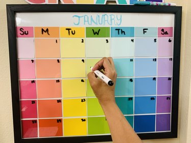 DIY Dry Erase Calendar