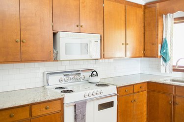 wood cabinets