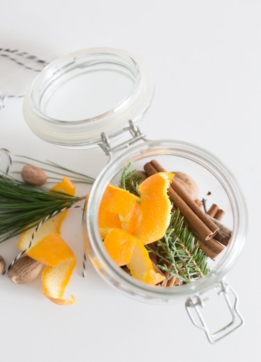 Stovetop potpourri ingredients in jar