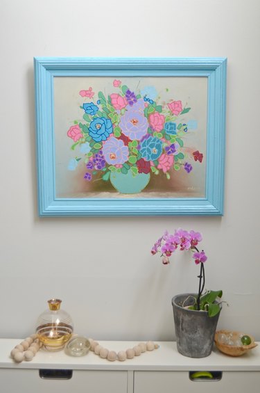 How to upcycle and repurpose dated thrift store artwork.