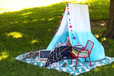 create an an outside oasis with this fabric canopy!