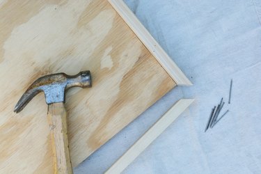 nail trim to plywood