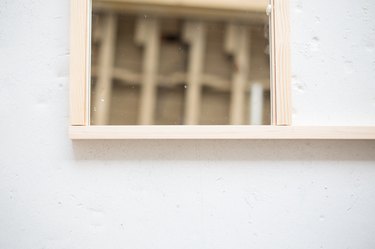 DIY Floor Mirror With Built-In Shelf