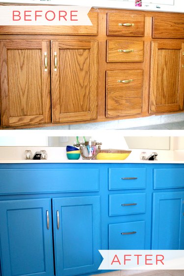 How to Paint a Bathroom Vanity Cabinet