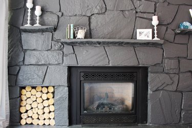 How to Update a Rock Fireplace By Using Paint