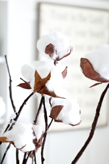 Faux cotton branches