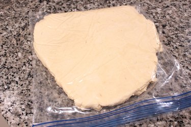 Zipper bag with dough inside