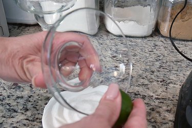 rub limes on glass rim