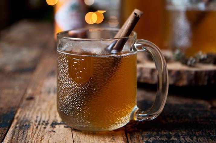 Hot beer cider.