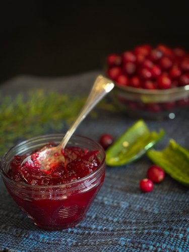 finished cranberry pepper jam