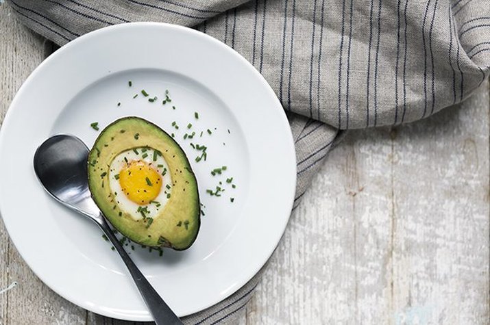 Avocado with Egg Baked into the Center