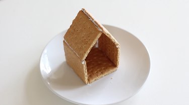 Graham cracker house assembled