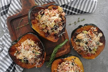 Stuffed acorn squash