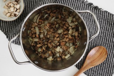 Cook the mushrooms, onions, and spices