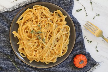 Vegan pumpkin alfredo