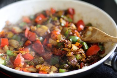 Sauteed vegetables with seasoning