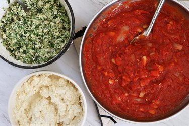 Vegan lasagna ingredients