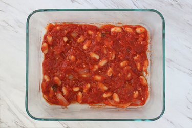 Layer tomato sauce