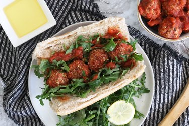 Vegan meatball sandwich