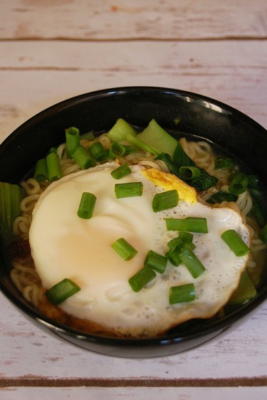 Finished traditional ramen noodles