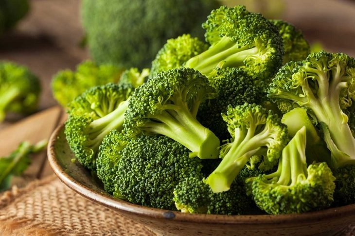 Healthy Green Organic  Raw Broccoli Florets Ready for Cooking